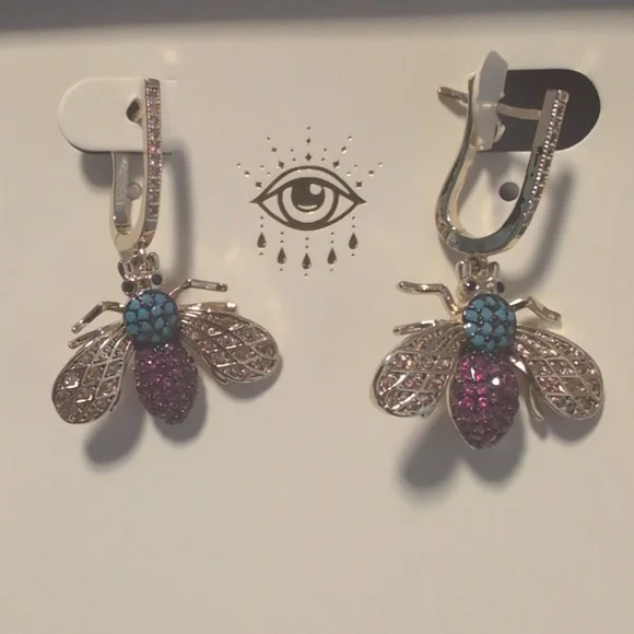 EyeCandy Volar Bee Earrings New - Picture 2 of 4